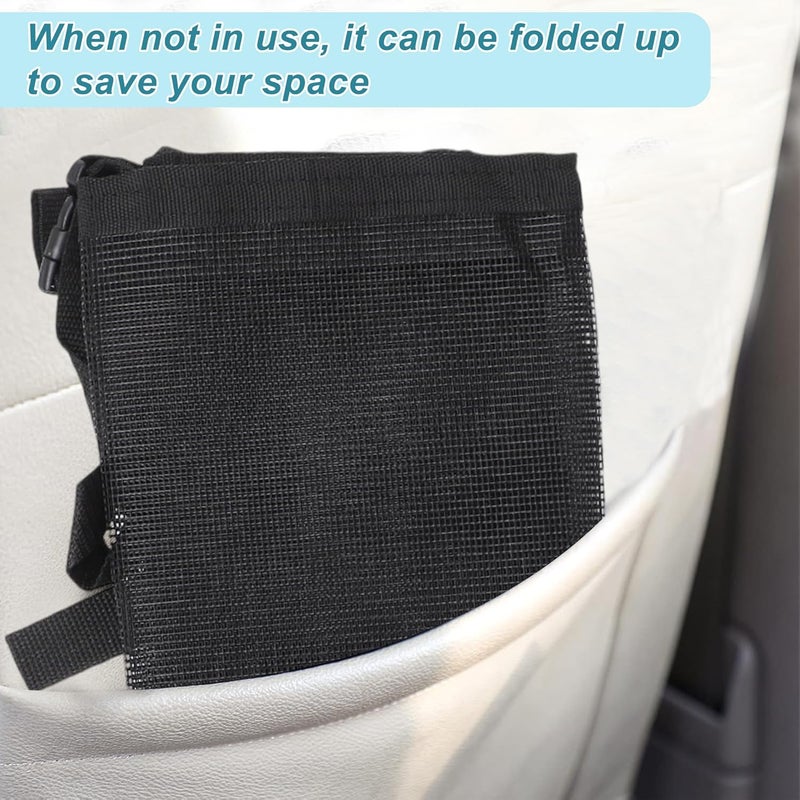 GLIDESMOOTH Dog Car Net Barrier, with Adjustable Rope and Hook, Pet Barrier Backseat Dog Car Net, for SUV Pickup, Dog Car Net Barrier, Black, 20.87"x20.87" - Image 3